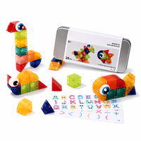 Blocs de construction magnétiques en plastique, cubes de 2,5 cm, triangles droits, triangles isocèles, pièces en forme d'éventail, jouet éducatif STEM DIY, couleurs personnalisées