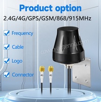 Antennes de communication combinées 2 en 1 à montage à vis omnidirectionnel étanche personnalisé 2.4G 3G 4G LTE GPS
