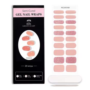 Tiras de <span class=keywords><strong>Gel</strong></span> <span class=keywords><strong>para</strong></span> <span class=keywords><strong>Uñas</strong></span> Semipermanentes de Color Puro, No Tóxicas, con Brillo, Curadas con Lámpara UV, Resistentes al Agua y de Larga Duración <span class=keywords><strong>para</strong></span> <span class=keywords><strong>Uñas</strong></span> DIY - Product Image 2