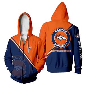 Sweat-shirt zippé décontracté tendance en satin imprimé pour équipe de football américaine et européenne 2025, coupe ample, 100 % polyester, collection printemps - Product Image 4