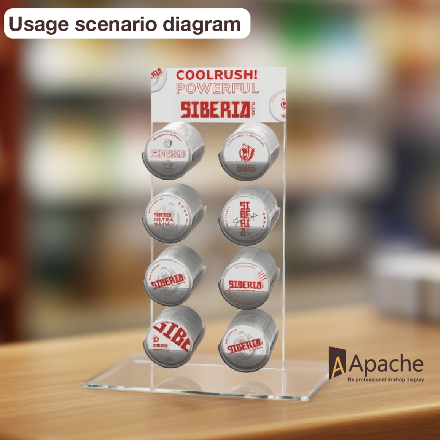Apache Custom Acrylic Counter Mouth Tobacco Display Stand for Smoke Shop — view 5