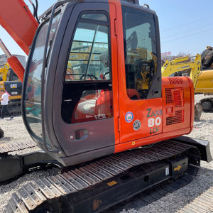 Excavatrices d'occasion 8 tonnes Hitachi ZX80 zx80lck, mini-excavatrice sur chenilles d'origine, godet en stock, pompe hydraulique Shimadzu - Product Image 1