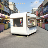 Camionnette alimentaire commerciale en aluminium et fibre de verre, chariot de concession mobile pour la rue, remorque de restauration rapide, garantie 1 an, à vendre