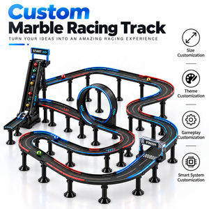 Ensemble de pistes de marbre multi-courbes avec entonnoirs pour la correspondance des couleurs, adapté à divers scénarios commerciaux - Product Image 1
