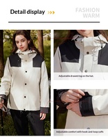 Veste polaire 3-en-1 détachable coupe-vent et imperméable avec logo personnalisé, en tissu Oxford T400, idéale pour la randonnée en montagne et le camping sauvage (vente en gros)
