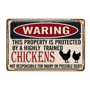 Letreros Metálicos Vintage de Advertencia de Radiación, Placas de Advertencia UV, Letrero Metálico Decorativo para Pared de Casa de Campo, Graduación, Frutas - Product Image 1