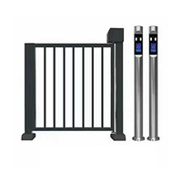 Puerta Peatonal Publicitaria de Acero con Sistema de Control de Acceso con Cerradura Magnética de 280 kg, Tarjeta RFID y Reconocimiento Facial