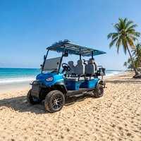 Voitures de golf électriques tout-terrain 4x4 Skywork Lifted pour chalands de chasse, 4 places avec batterie au lithium 72V