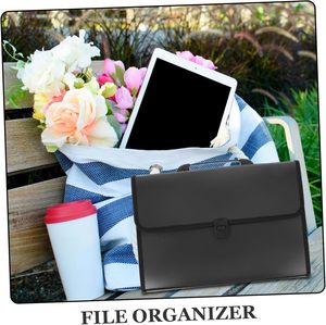 Wholesale Multi-Grid FC Size PP File Folder Test Paper Storage <b>Bag</b> Portable Business Organiser Office Colorful Medium Made China - Product Image 4
