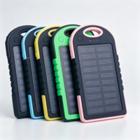 Batterie solaire 5000 mAh avec logo personnalisé, chargeur portable avec lampe torche LED pour le camping, les voyages en plein air