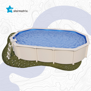 Starmatrix Psp493612b/bw Bestway <span class=keywords><strong>Piscine</strong></span> hors sol en résine et acier pour eau salée, structure métallique - Product Image 1