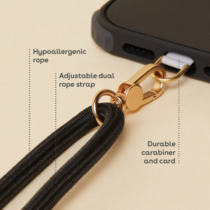 Cordino a tracolla regolabile in Nylon a doppio strato con catena in poliestere per telefoni cellulari compatibili - Product Image 2