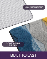 Paillasson intérieur absorbant Lavable en machine Tapis de porte de porche Tapis d'entrée antidérapants pour planchers de bois franc