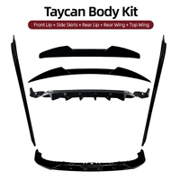 Kit carrosserie modifié pour Porsche Taycan 2019+ : Lame avant, jupes latérales, diffuseur arrière, becquet de coffre, becquet de toit