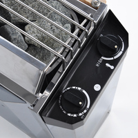 Accessoires pour sauna : Mini chauffe-sauna électrique 3KW à vapeur sèche, poêle de sauna en épicéa avec panneau de commande numérique en acier inoxydable