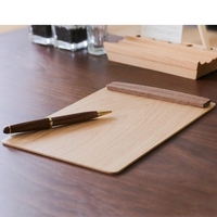 Carpeta de archivos magnética vintage al por mayor, carpeta de menú de mesa, Portapapeles de madera personalizado con soporte extraíble para restaurante