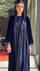 Conjunto de Abaya de Lujo Loriya, Vestido Interior con Top Exterior Coordinado, Ropa Islámica Modesta <span class=keywords><strong>para</strong></span> Mujeres Musulmanas - Product Image 6