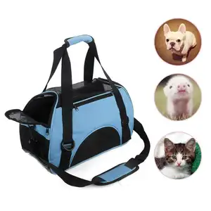 单肩手提包便携网布透气透明旅行宠物猫狗户外提包