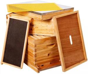 Nueva Colmena Langstroth de Madera de Pino de Alta Calidad de 2 Niveles con Capacidad para 20 Cuadros y Componentes de Plástico - Product Image 3