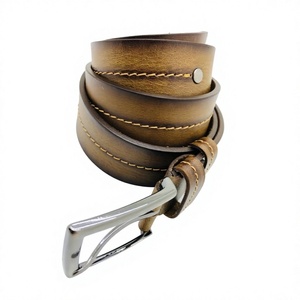 Cinturón Formal para Hombre, Diseño 3D, Hebilla Cuadrada de Acero Vintage, Cuero Vacuno, Impermeable, Fabricación Personalizada - Product Image 4