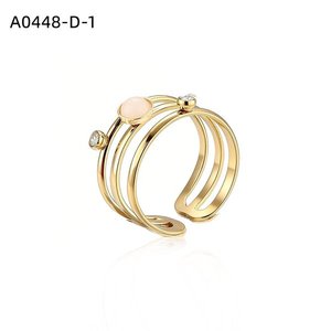 Anillo de Moda con PIEDRA NATURAL A0448 para Mujer, Joyería de Alta Calidad - Product Image 3