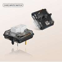 Interrupteur mécanique Kailh Choc 1350 blanc à profil bas 50gf SMD linéaire tactile à clic pour clavier fin DIY Claviers Chocolat