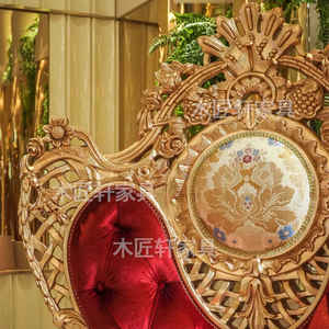 Phong Cách Châu Âu Nhung Pháp Công Chúa Cao Trở Lại Ghế Sofa Đơn Cho Đám Cưới Tổ Chức Sự Kiện Ăn Uống-Bền Thương Mại Đồ Nội Thất Cao - Product Image 4