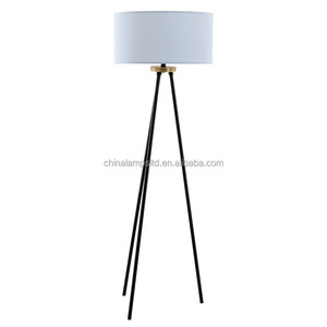 Lampes de sol LED design moderne, grandes et petites, à abat-jour métallique, corps en bambou et fer, pour chambres et hôtels – Vente chaude - Product Image 1