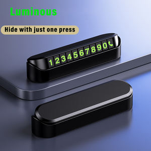 Placa de teléfono pequeña con logotipo creativo personalizable, placa de número de estacionamiento temporal especial, accesorios interiores para coches en movimiento, regalo - Product Image 2