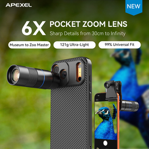 Nouvel objectif téléobjectif Apexel 6X pour <span class=keywords><strong>iPhone</strong></span> 15/16/17 et série Samsung avec étui dédié - Product Image 3