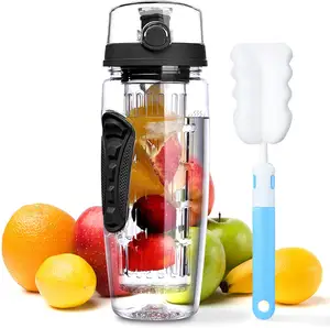 Vendita calda 32oz BPA Libero Tritan Frutta Infusione Bottiglia di Sport 1000ml di Plastica di Frutta Infusore Bottiglia di Acqua