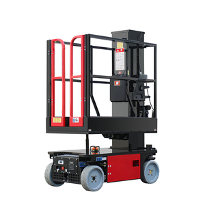 Plateforme élévatrice mobile autotractée à mât vertical de 4 m et 227 kg, hydraulique, pour une personne, idéale pour les travaux en hauteur en intérieur - Product Image 1