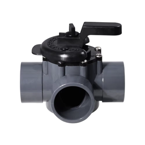 Pentair 263028 Durable Three Port Plastic Diverter Valve for IntelliFlo WhisperFlo <b>Pool</b> <b>Accessories</b> 2" PVC Pipe Grey Black Stock - Product Image 2