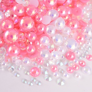 Oleeya Wholesale Packs Mix Resin Rhinestone Pearls Clothing Decorations <b>Glitter</b> <b>Nail</b> Gems Glue on Flatback Decorations <b>for</b> DIY - Product Image 2