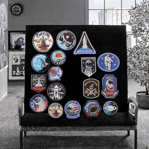 Parches Bordados de Astronautas de la <span class=keywords><strong>NASA</strong></span>, Celestiales, Venta Caliente de Fábrica, Insignias Termoadhesivas con Logotipo Personalizado para Chaquetas, Gorras, Zapatos, Tela 3D - Product Image 3