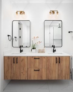 Set di Mobili da <span class=keywords><strong>Bagno</strong></span> Moderni 60 Pollici, Fornitore di Alta Qualità, Mobile da <span class=keywords><strong>Bagno</strong></span> con Specchio, Armadietto in Legno Massello con Doppio Lavabo - Product Image 5