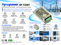Alimentation électrique SMPS 24W 24Vdc/1A 90~264Vac Haute fiabilité Boîtier en aluminium UL508 pour bobines de relais et solénoïdes Hynapower HP-T2401