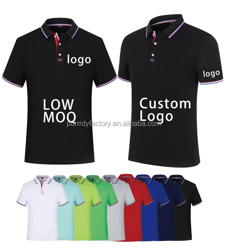 חולצות פולו לוגו מותאם אישית באיכות גבוהה חולצות פולו לגברים הגעה חדשה גברים נשים בנים מודפס חולצת פולו גולף כותנה לגברים