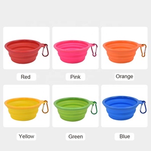 Tigela de Viagem para Cães Dobrável e Colapsável em Silicone Ecológico com Compartimento para Comida e Água, Portátil para Uso ao Ar Livre - Product Image 4