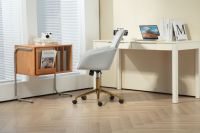 Fauteuil roulant pivotant de style minimaliste nordique tabouret réglable en hauteur rembourré en velours avec base en métal pour canapés de salon