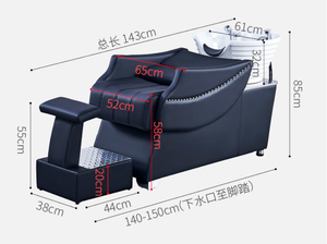 High-end ceramic basin hair washing <b>bed</b> - simple semi-reclining style - suitable for use in beauty salons and hair salons - Product Image 5