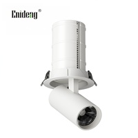 Luminaria Empotrable de Aluminio AC 220V, 95mm de Diámetro, Telescópica e Inclinable, Foco de Techo Comercial COB
