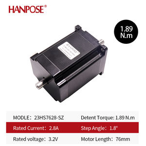 HANPOSE Nema23步进电机1.8度23HS7628-SZ 2相4引线57用于数控蜗轮修边机双轴步进电机 - Product Image 2