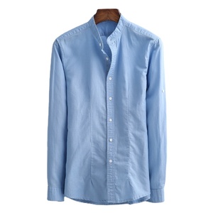 Camicie da <span class=keywords><strong>Uomo</strong></span> in <span class=keywords><strong>Lino</strong></span> Premium, <span class=keywords><strong>Camicia</strong></span> in Misto <span class=keywords><strong>Lino</strong></span> e Cotone, Manica Lunga, Vestibilità <span class=keywords><strong>Slim</strong></span>, Colletto alla Coreana, <span class=keywords><strong>Camicia</strong></span> Casual - Product Image 6