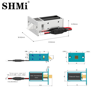 Serrure électromagnétique dissimulée à alimentation continue sans clé SM02B DC12V/24V, verrou électrique oblique - Product Image 2