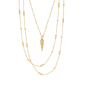 Collar de acero inoxidable chapado en oro 2024 Conjunto de joyas de collar único <span class=keywords><strong>Y</strong></span> para mujer - Product Image 1