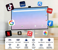 Máquina Portátil de 27 Pulgadas con Carga Rápida, Altavoz Integrado, Pantalla Táctil Inteligente y Gráficos para Publicidad en Exteriores