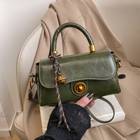 Bolso de Hombro Cruzado para Mujer, Diseño Moderno de Invierno, Pequeño y Cuadrado con Cierre de Bloqueo, Estilo Casual y Femenino para Uso Diario