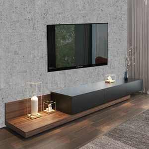 Nordic Style <b>Tv</b> Stand Black Walnut Modern Minimalist Design For <b>Small</b> Apartments - Product Image 1