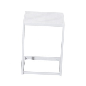 <strong>White</strong> Composite Small Patio Furniture Outdoor Garden Aluminum Coffee <strong>Side</strong> <strong>Table</strong> on Sale - Product Image 5